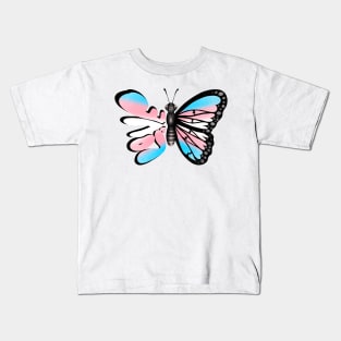 Trans Pride Butterfly Kids T-Shirt